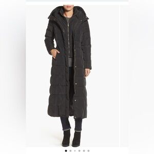 Cole Haan Womens Long Winter Puffer Coat